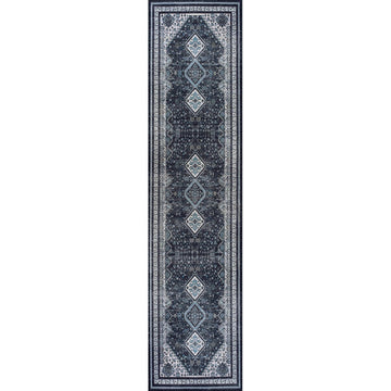 Dalyan Geometric Medallions Washable Area Rug